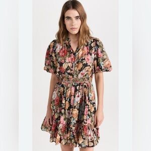 byTiMo Dark floral puff sleeves size S